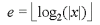 e = \left \lfloor \log_2(|x|) \right \rfloor
